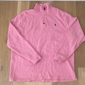 Polo by Ralph Lauren Pink Quarter-Zip Sweatshirt
